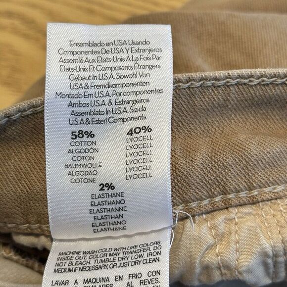 Mother The Tomcat Straight Leg Jeans Women’s 24 Lark Tan Khaki High Rise Button - Picture 8 of 15